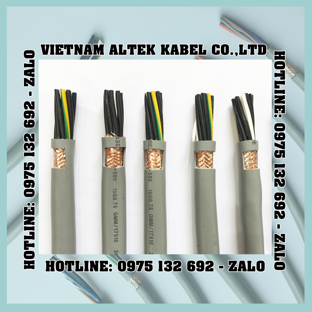Cáp điều khiển 12x0.5, 12x0.75, 12x1.0, 12x1.5 Altek Kabel