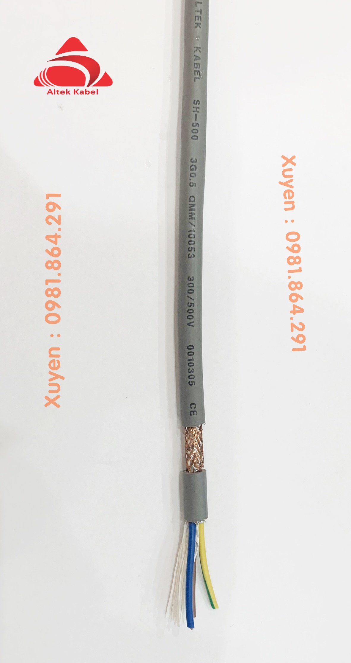 Dây cáp điện 3x0.5mm2,3x0.75mm2,3x1.0mm2,3x1.5mm2 lõi đồng Altek Kabel