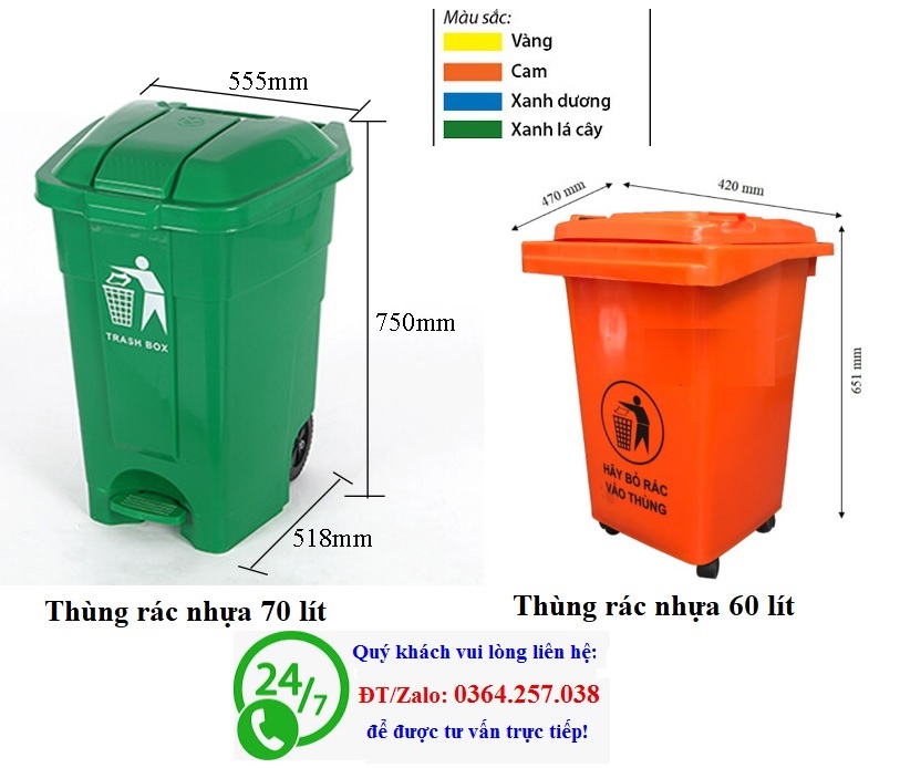 SALE cuối năm: thùng rác nhựa, thùng rác công cộng các loại