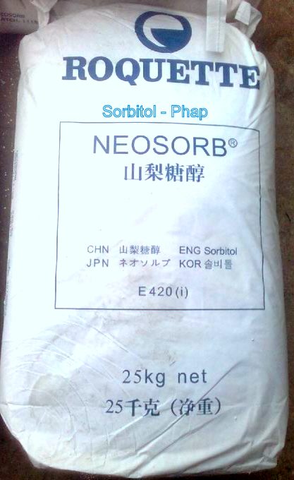 Sorbitol bột - C6H14O6 - Thực phẩm - 25kg - Pháp - Phụ gia thực phẩm
