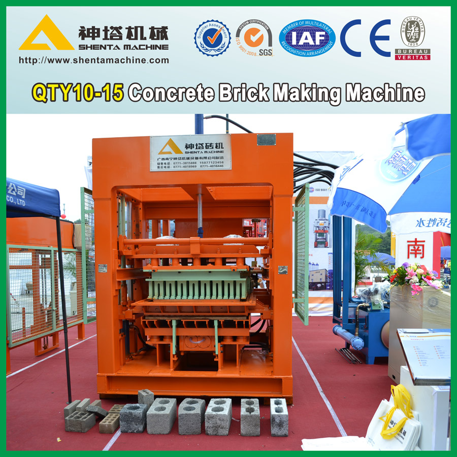 Máy sản xuất gạch không nunng xi măng cốt liệu QTY10-15